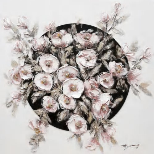 Hand-painted canvas, 100 × 100 cm, HP-100X100-0541