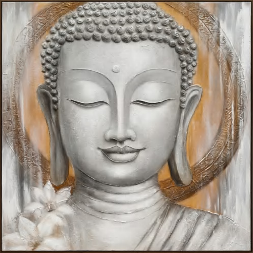 Hand-painted canvas, 100 × 100 cm, HP-100X100-0576