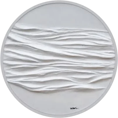 Circular Hand-painted canvas, 40 cm diameter, HP-40X40-0984