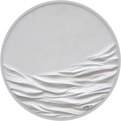Circular Hand-painted canvas, 40 cm diameter, HP-40X40-0985